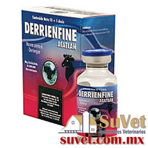 DERRIENFINE vacuna contra el Derriengue cepa Acatlán V-319 (10 + 1 dosis) frasco de 22 ml - SUVET