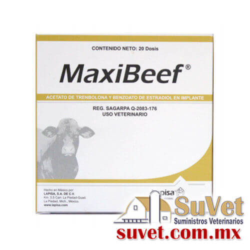 MaxiBeef caja con 2 cartuchos de 20 dosis - SUVET