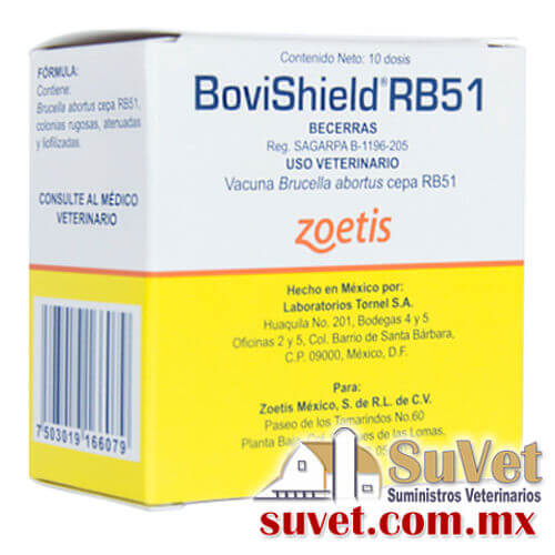 BOVI-SHIELD RB51 Becerras frasco de 10 ds - SUVET
