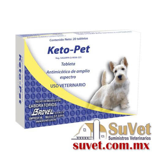 Ketopet 250 mg caja con 20 tabletass de 250 mg - SUVET