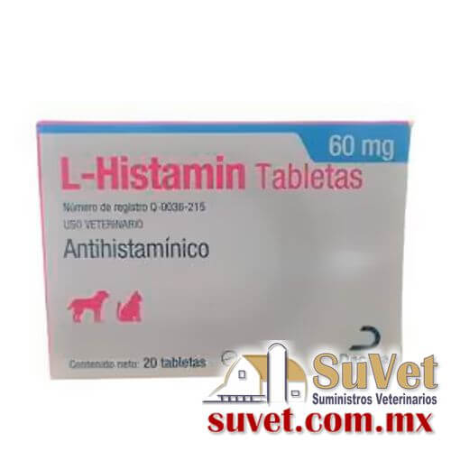 L-Histamin caja con 20 tabletas de 60 mg - SUVET