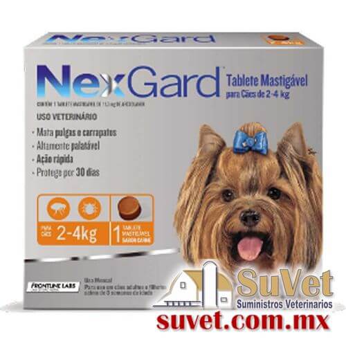 Nexgard S perro chico 2 a 4 kg caja de 1 pastilla - SUVET