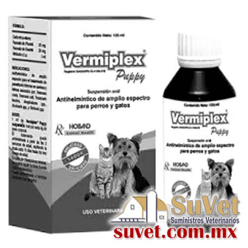 VERMIPLEX PUPPY 120ML.  frasco de 120 ml - SUVET