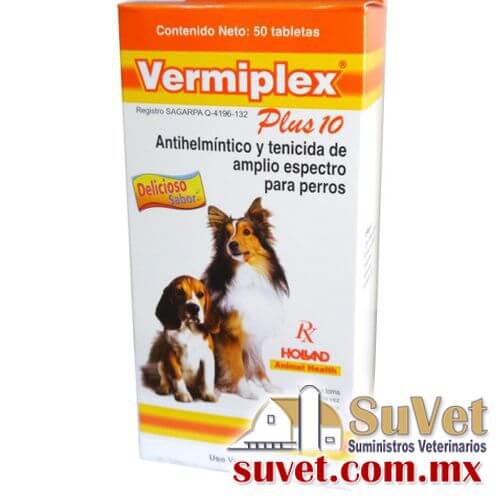 VERMIPLEX PLUS 10 Caja de 50 Tabletas - SUVET