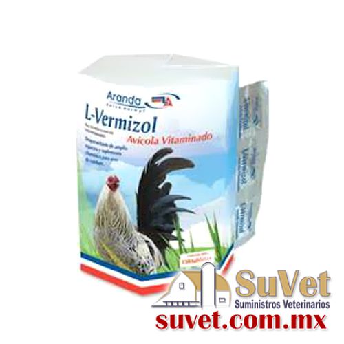 L Vermizol Avícola Vitaminado caja de 75 tabletas - SUVET