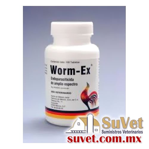 WORM-EX  frasco de 100 tabletas - SUVET