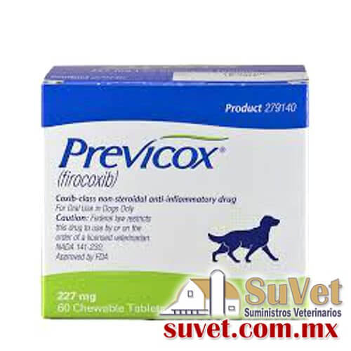 Previcox L perro grande caja con 60 comprimidos de 227 mg - SUVET