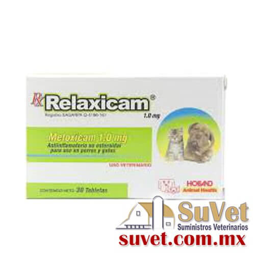 Rx Relaxicam  caja con 30 tabletas de 1 mg - SUVET