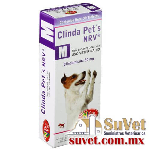 Clinda Pet´s M caja con 30 tabletas de 50 mg - SUVET