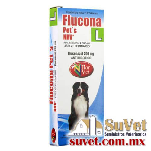 Flucona-Pet´s NRV L caja con 10 tabletas de 200 mg - SUVET