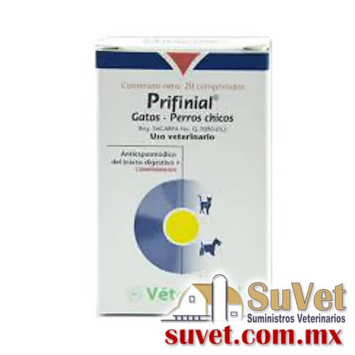 Prifinial Gatos y Perros Chicos Sobre pedido caja de 20 tabletas - SUVET
