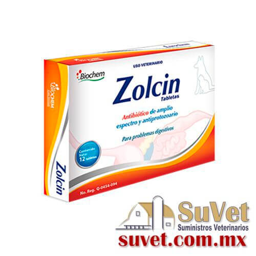 Zolcin 12 tabs. caja de 12 tabletas - SUVET