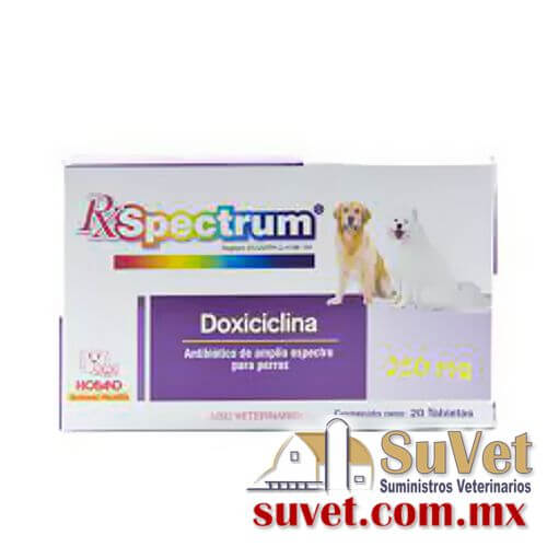 Doxiciclina caja con 30 tabletas de 250 mg - SUVET