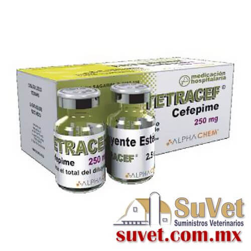 Tetracef pequeñas especies caja con 8 frasco polvos de 250 mg - SUVET