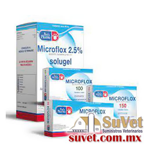 Microflox caja con 20 tabletas de 50 mg - SUVET