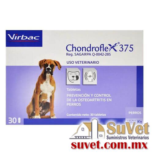 Chondroflex 375 Perros 15-25 kg caja de 30 tabletas - SUVET
