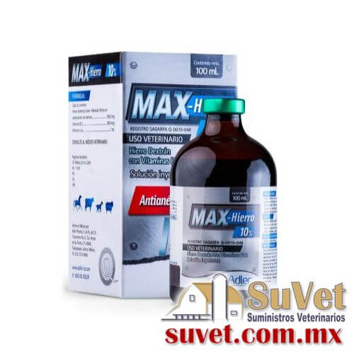 Max Hierro10% frasco de 20 ml - SUVET