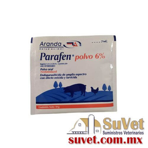 Parafen polvo 6% caja con 25 sobress de 10 gr - SUVET