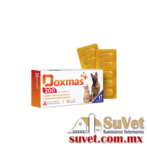 Doxmas 200 caja con 10 tabletas de 200 mg - SUVET