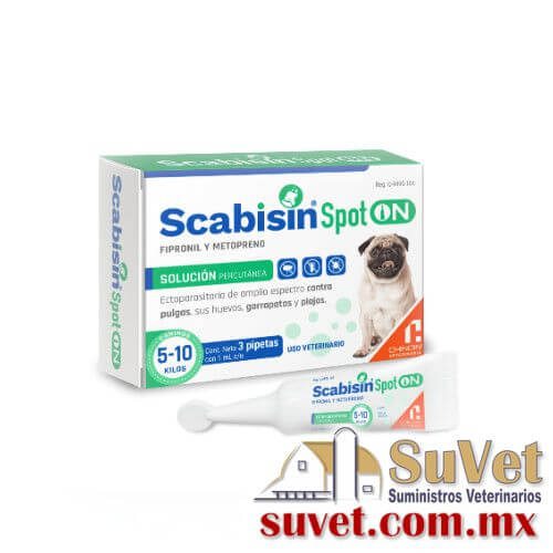 Scabisin Spot On Sol 1.0 ml c/3 VET jeringa de 1 ml - SUVET