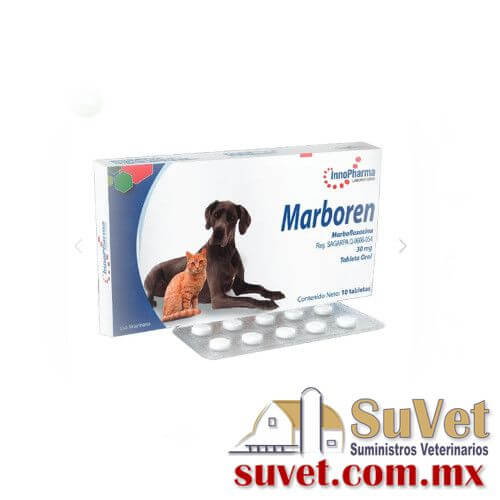 Marboren caja con 10 tabletas de 30 mg - SUVET