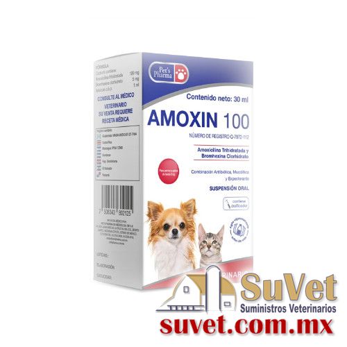 Amoxin 100 frasco de 30 ml - SUVET